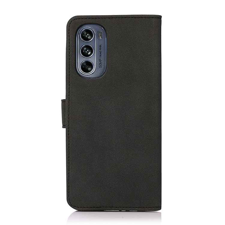 KHAZNEH KHAZNEH Motorola Moto G62 5G Fodral Matt Läder Svart