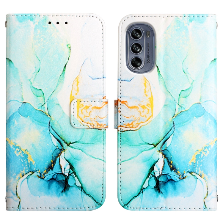  Motorola Moto G62 5G Fodral Marmor Grön