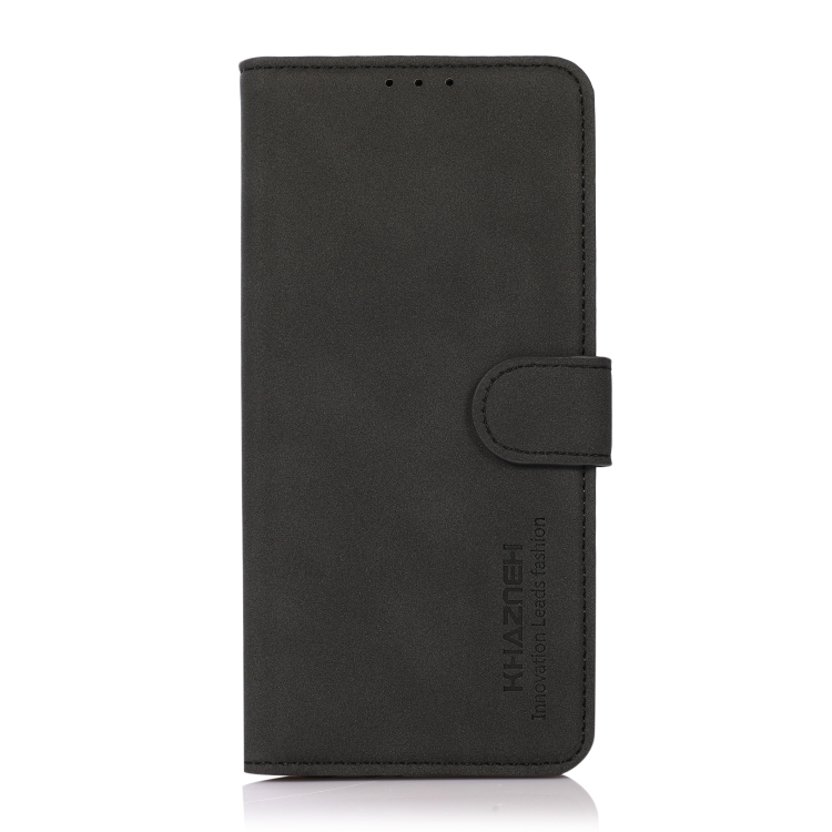 KHAZNEH KHAZNEH Motorola Moto E13 Fodral Matt Läder Svart