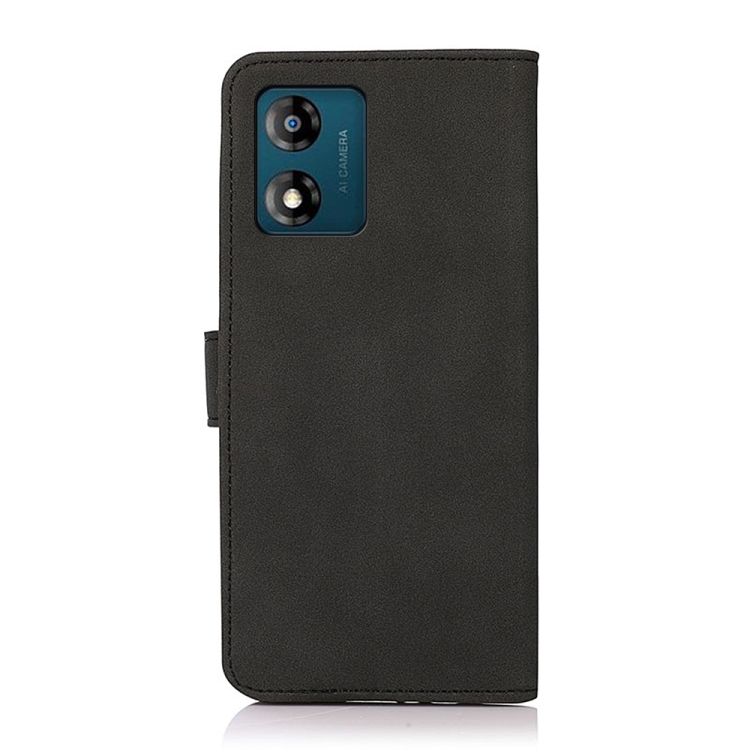 KHAZNEH KHAZNEH Motorola Moto E13 Fodral Matt Läder Svart