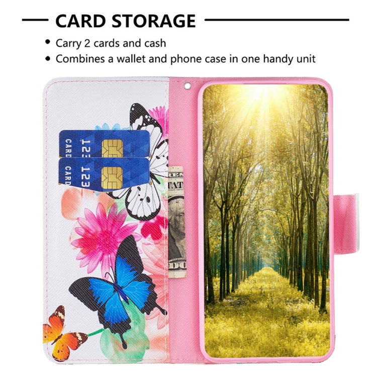  Motorola Moto G13 / G23 / G53 5G Fodral Med Tryck Fjärilar