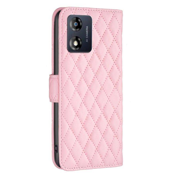  Motorola Moto E13 Fodral Diamond Läder Rosa