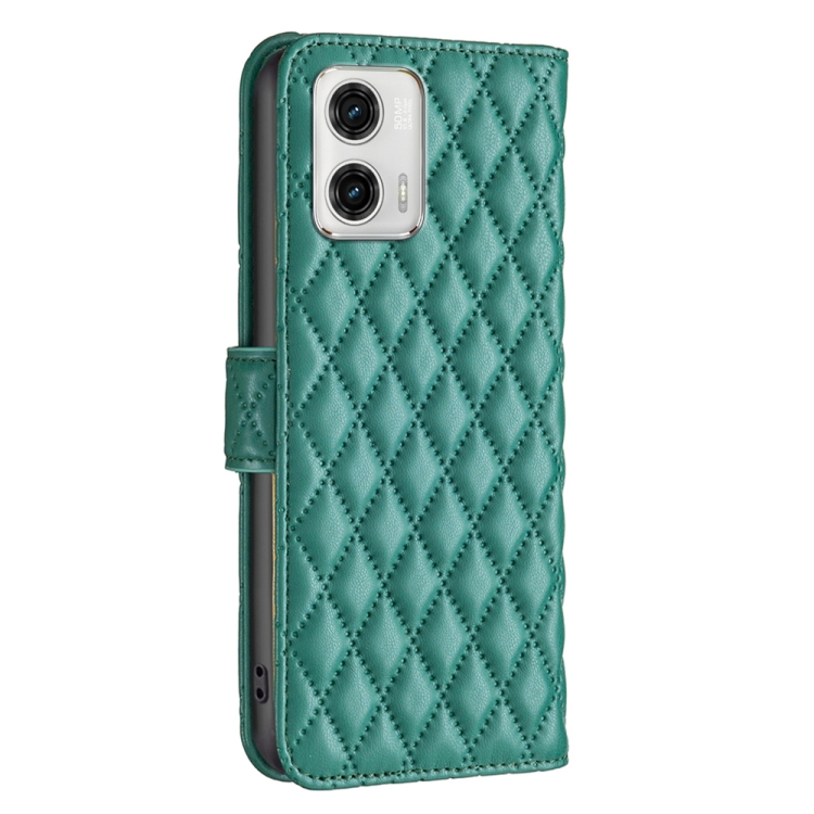  Motorola Moto G73 5G Fodral Diamond Läder Grön