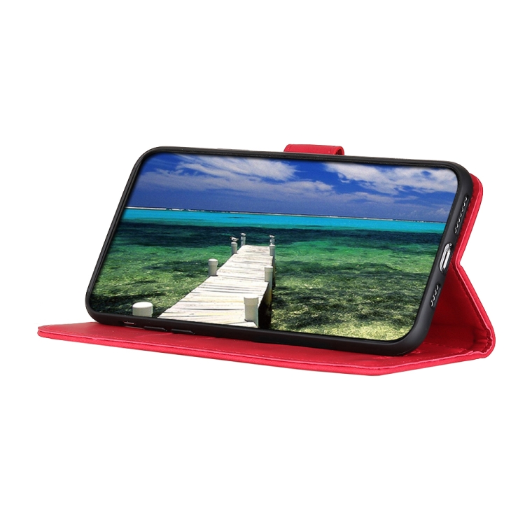 KHAZNEH KHAZENH Motorola Moto E13 Fodral Retro Läder Röd