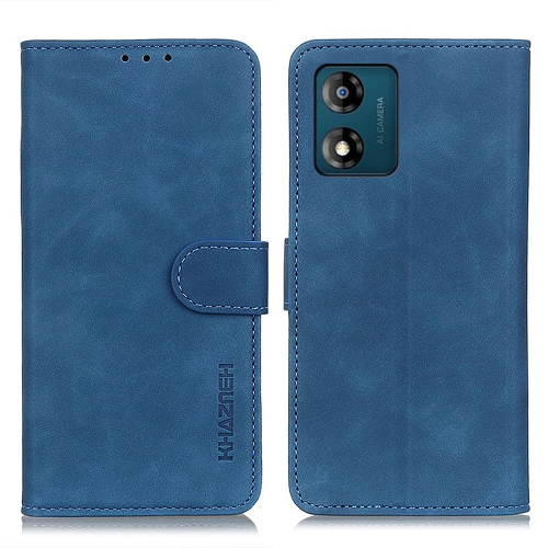 KHAZNEH KHAZENH Motorola Moto E13 Fodral Retro Läder Blå