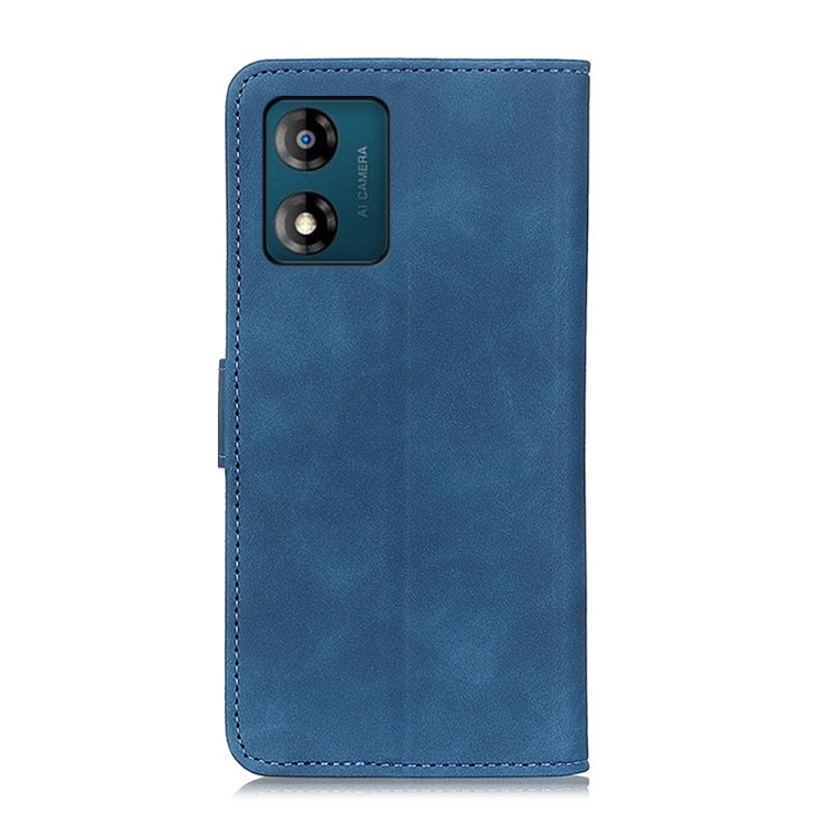 KHAZNEH KHAZENH Motorola Moto E13 Fodral Retro Läder Blå