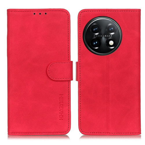 KHAZNEH KHAZNEH OnePlus 11 5G Fodral Retro Läder Röd