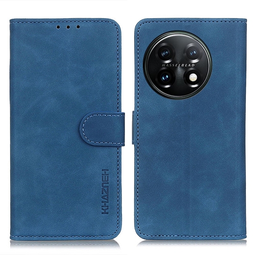 KHAZNEH KHAZNEH OnePlus 11 5G Fodral Retro Läder Blå
