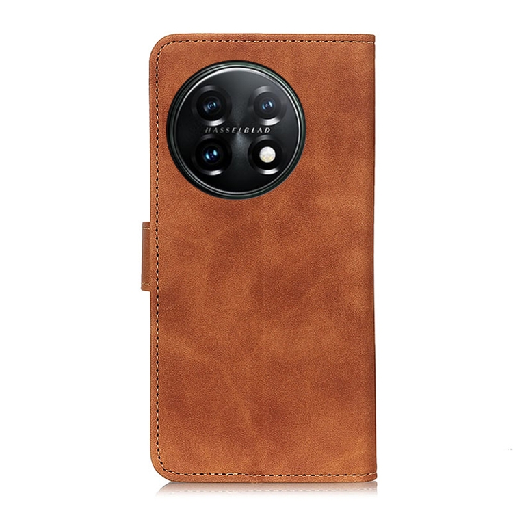 KHAZNEH KHAZNEH OnePlus 11 5G Fodral Retro Läder Brun