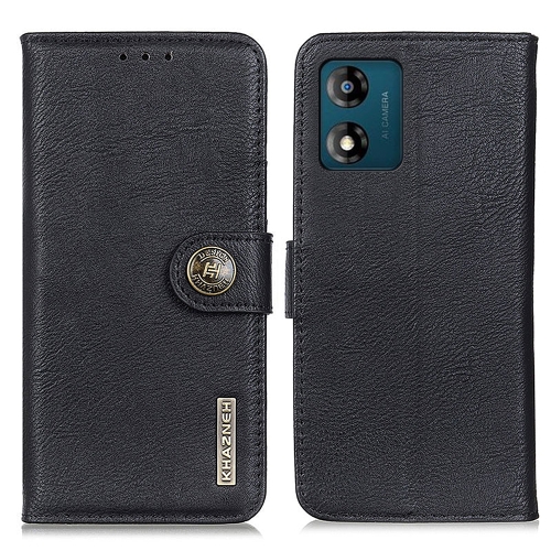 KHAZNEH KHAZNEH Motorola Moto E13 Fodral Läder Svart