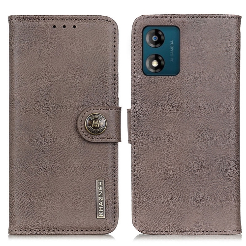 KHAZNEH KHAZNEH Motorola Moto E13 Fodral Läder Khaki