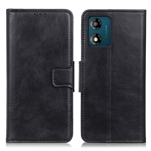  Motorola Moto E13 Fodral Crazy Horse Läder Svart