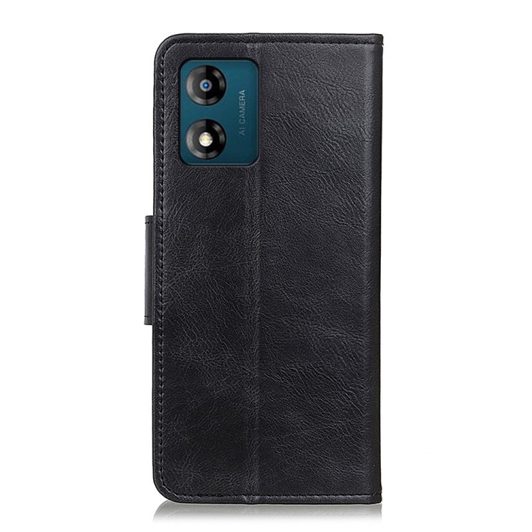  Motorola Moto E13 Fodral Crazy Horse Läder Svart