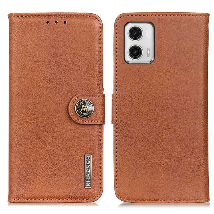 KHAZNEH KHAZNEH Motorola Moto G73 5G Fodral Läder Brun