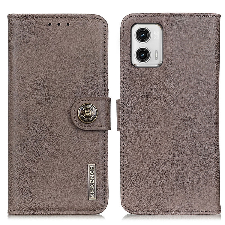 KHAZNEH KHAZNEH Motorola Moto G73 5G Fodral Läder Khaki