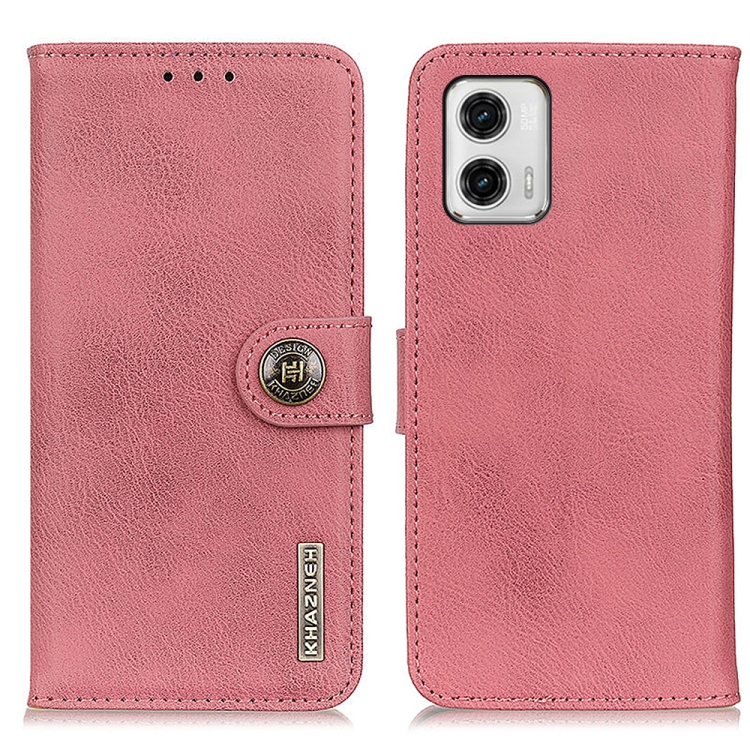 KHAZNEH KHAZNEH Motorola Moto G73 5G Fodral Läder Rosa