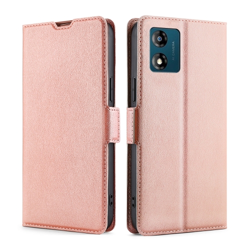  Motorola Moto E13 Fodral Slim Läder Roséguld