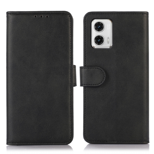  Motorola Moto G73 5G Fodral Solid Läder Svart