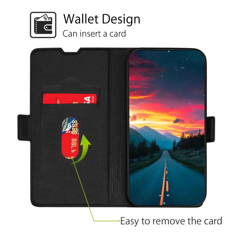  Motorola Moto G73 5G Fodral Slim Läder Svart