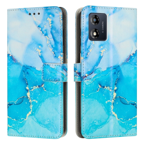  Motorola Moto E13 Fodral Marmor Blå/Grön