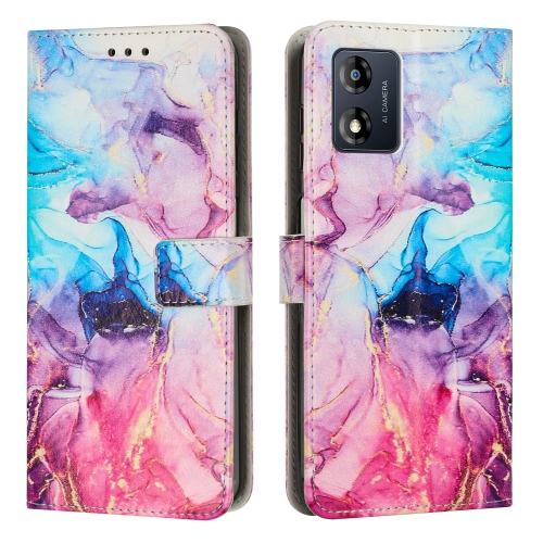  Motorola Moto E13 Fodral Marmor Rosa/Lila