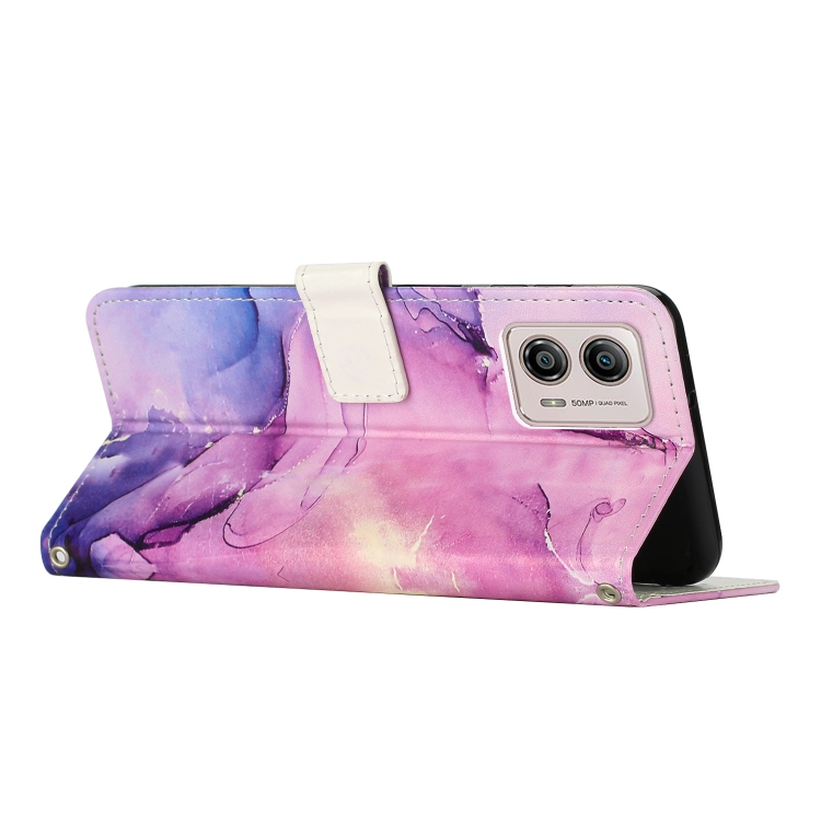  Motorola Moto G73 5G Fodral Marmor Lila