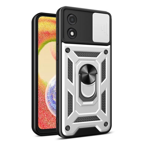  Motorola Moto E13 Skal CamShield Ring Silver