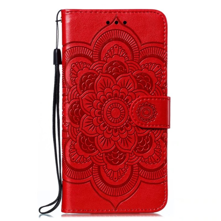  Samsung Galaxy A24 5G Fodral Mandala Läder Röd