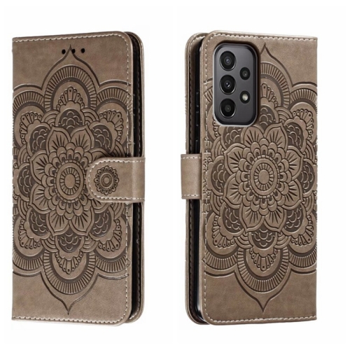 Samsung Galaxy A24 5G Fodral Mandala Läder Grå