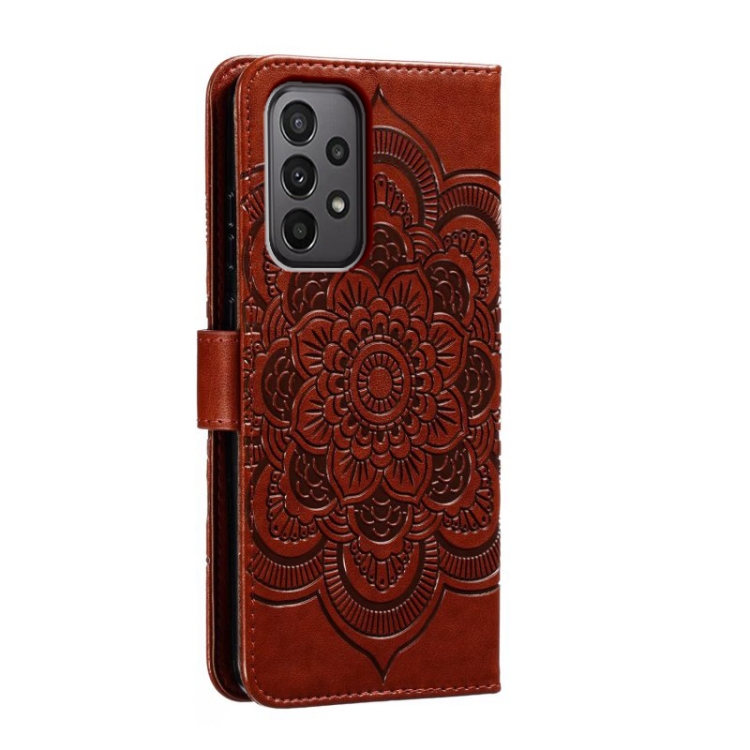  Samsung Galaxy A24 5G Fodral Mandala Läder Brun