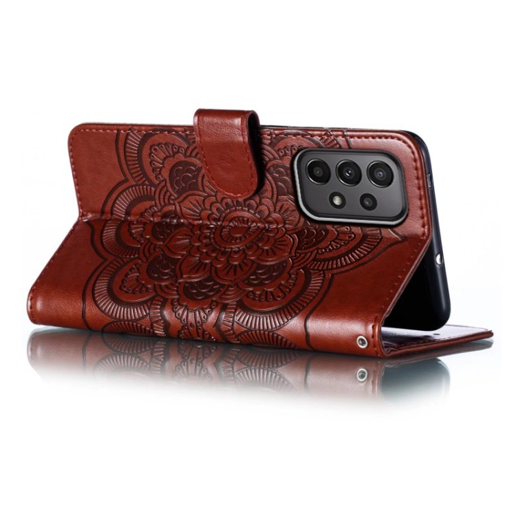  Samsung Galaxy A24 5G Fodral Mandala Läder Brun