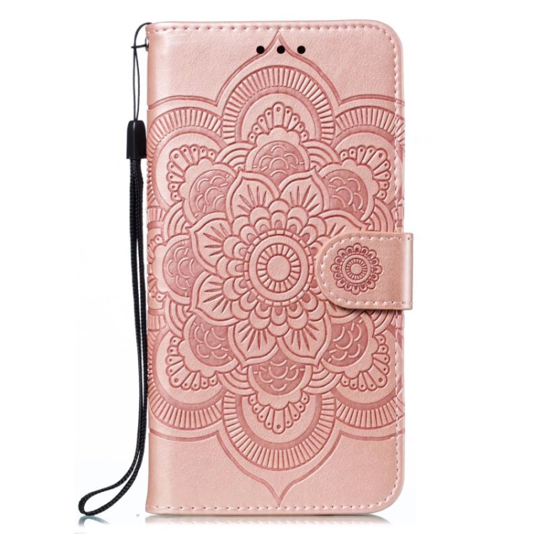  Samsung Galaxy A24 5G Fodral Mandala Läder Roséguld