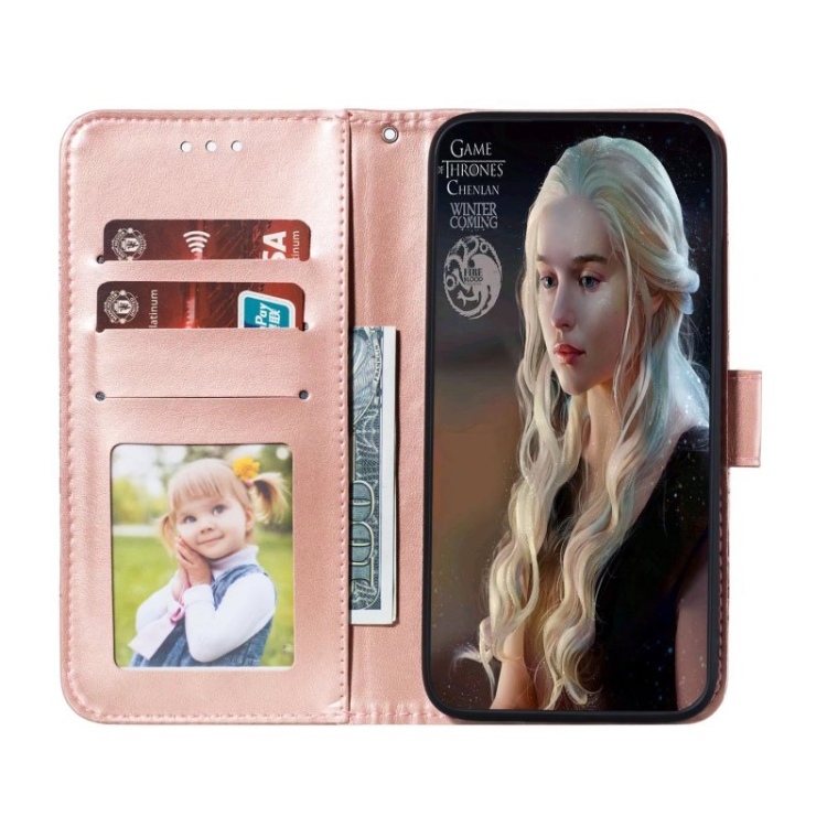  Samsung Galaxy A24 5G Fodral Mandala Läder Roséguld