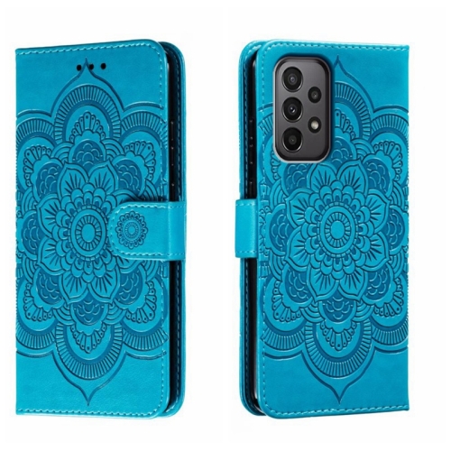  Samsung Galaxy A24 5G Fodral Mandala Läder Blå