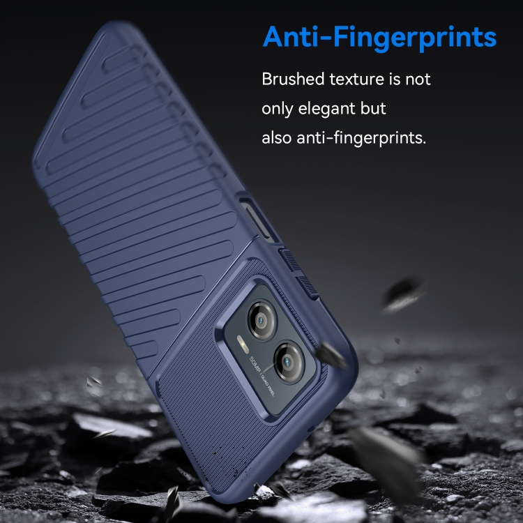  Motorola Moto G13 / G23 / G53 5G Skal Twill Textur Blå