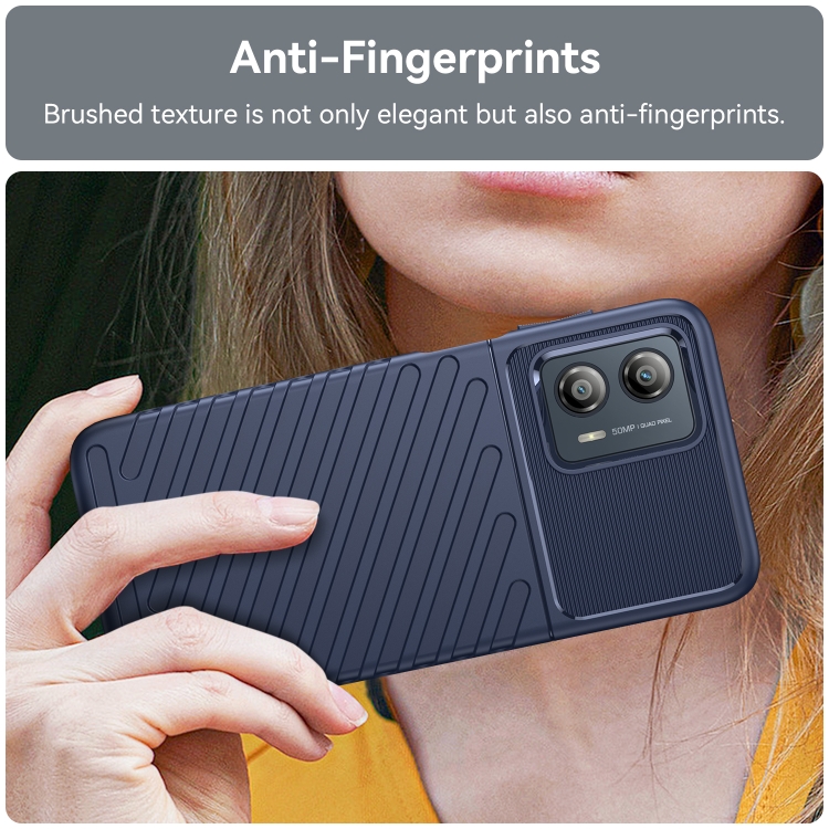  Motorola Moto G13 / G23 / G53 5G Skal Twill Textur Blå