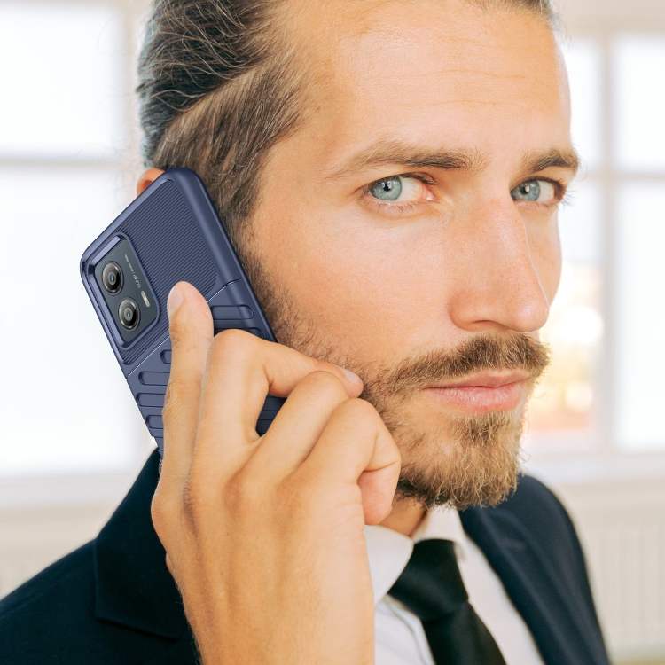  Motorola Moto G13 / G23 / G53 5G Skal Twill Textur Blå