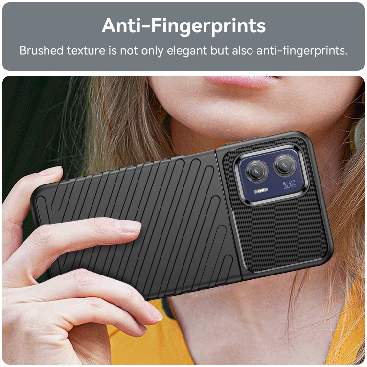  Motorola Moto G73 5G Skal Twill Textur Svart