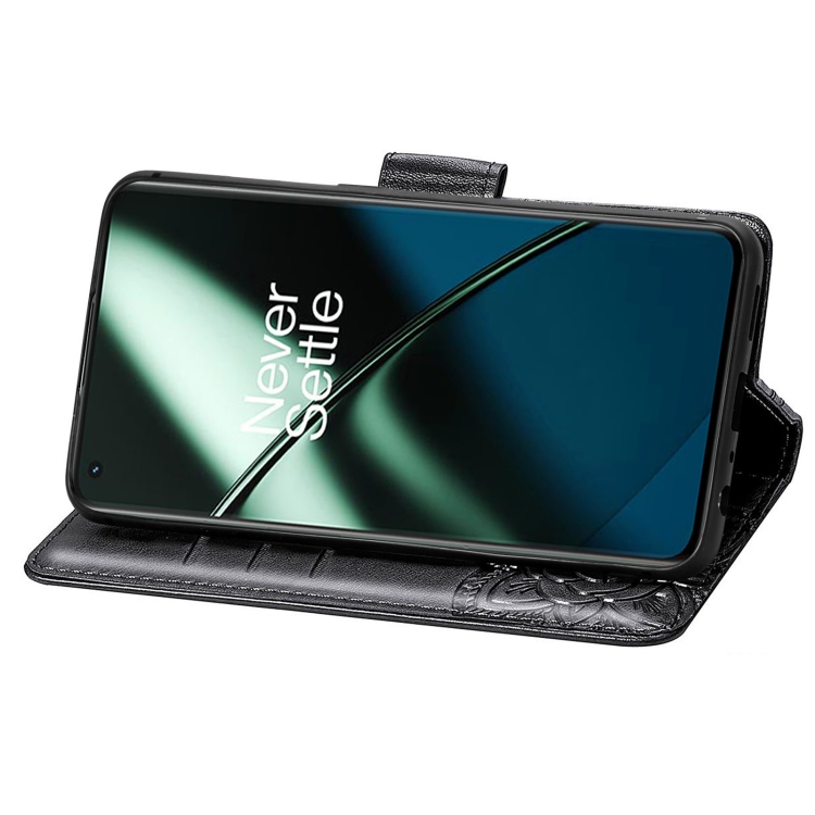  OnePlus 11 5G Fodral Butterfly Läder Svart