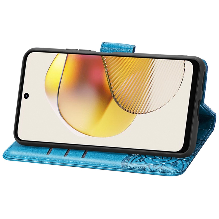  Motorola Moto G73 5G Fodral Butterfly Blå