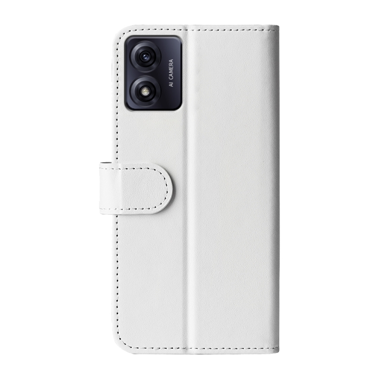  Motorola Moto E13 Fodral Crazy Horse Läder Vit