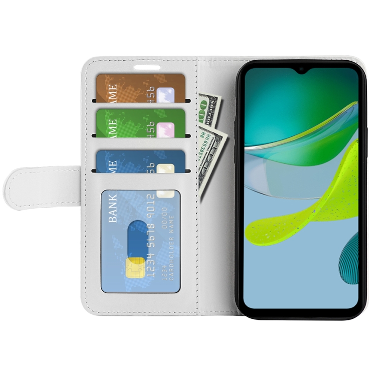  Motorola Moto E13 Fodral Crazy Horse Läder Vit