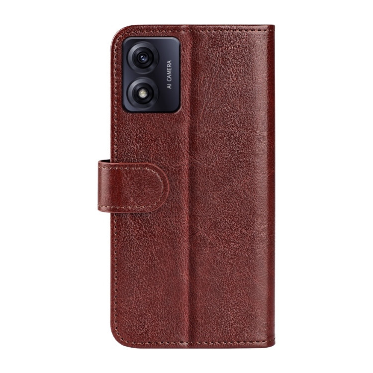  Motorola Moto E13 Fodral Crazy Horse Läder Brun