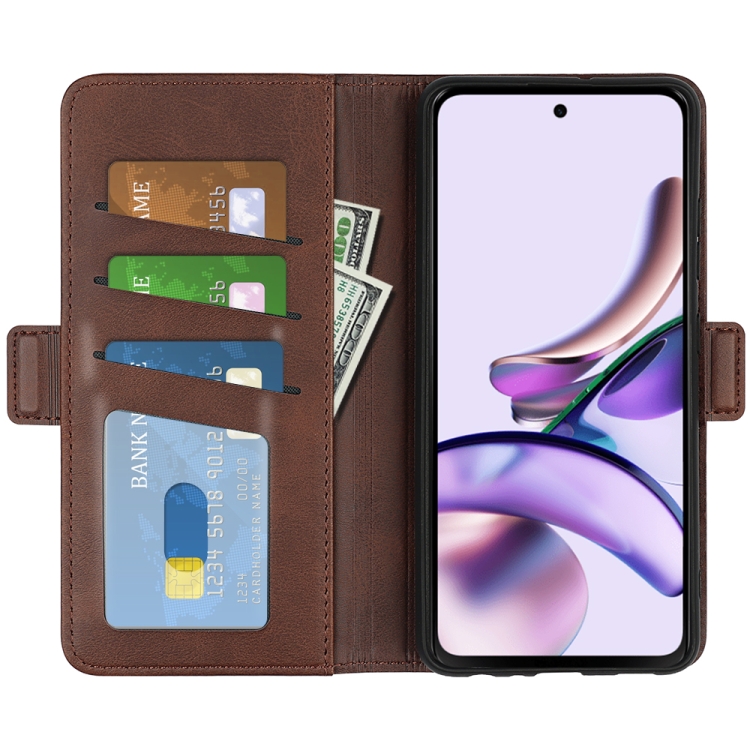  Motorola Moto E13 Fodral Magnetisk Stängning Brun