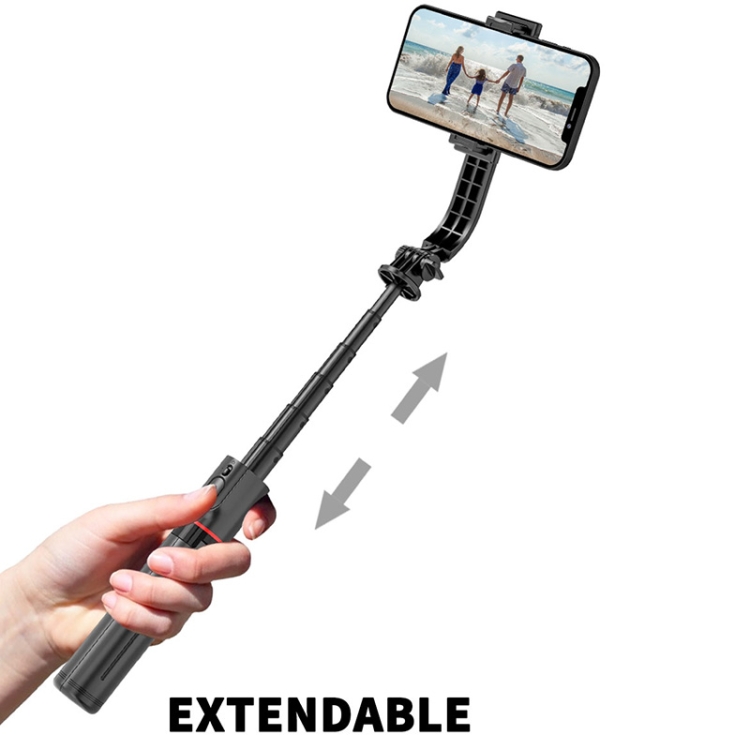  Selfie Stick Tripod 106 cm Trådlös Bluetooth Svart