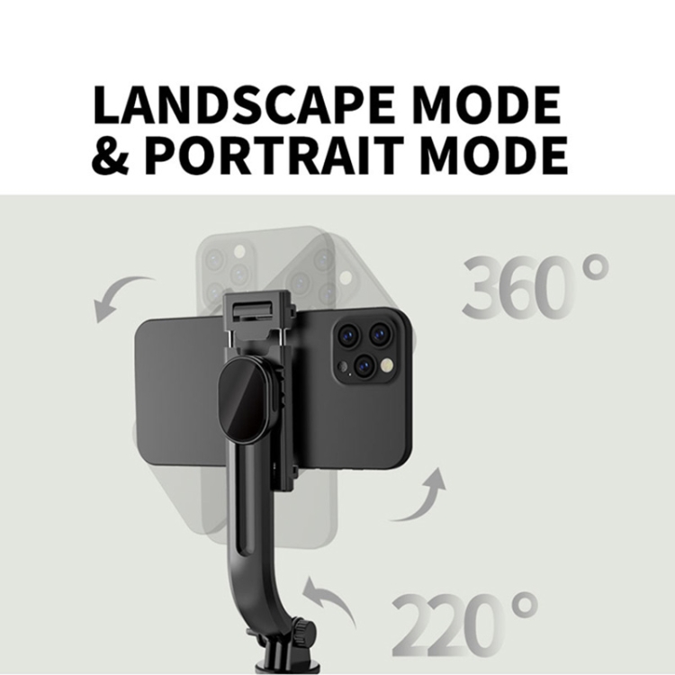  Selfie Stick Tripod 106 cm Trådlös Bluetooth Svart