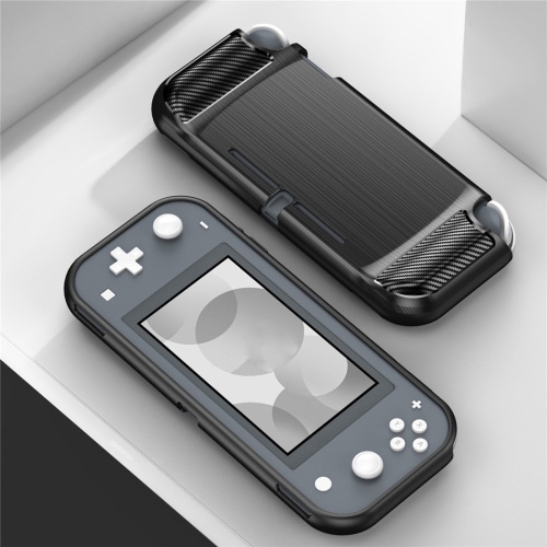  Nintendo Switch Lite Skal Kolfibertextur TPU Svart