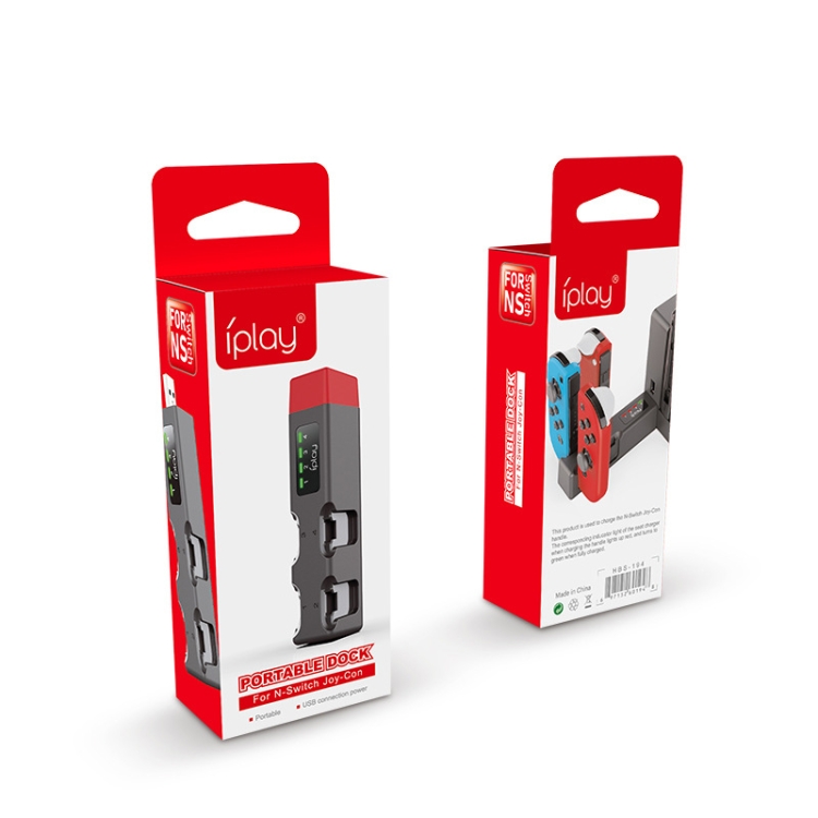 iPlay iPlay LED USB Laddare För 4x NSW Joy-Con Svart