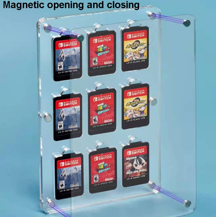  Magnetisk Förvaringsbox För 9 st Nintendo Switch Spel