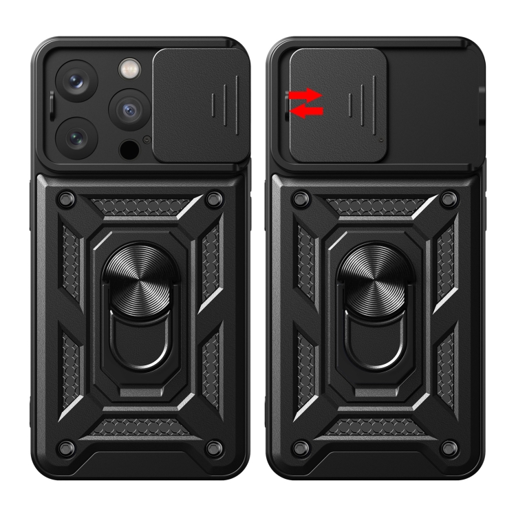  iPhone 15 Pro Max Skal CamShield Ring Hybrid Blå